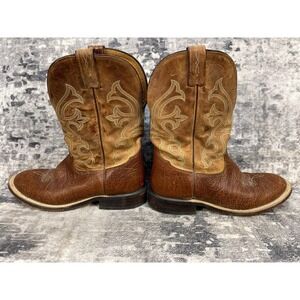 Tony Lama Men's Boots 9.5 Patron Saddle Ostrich Walnut Tundra Western Cowboy